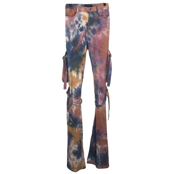 Shane Justin Pants - NWT Shane Justin Unisex Size Large Tie Dye Buckle Legs Long Pants Hype Rare